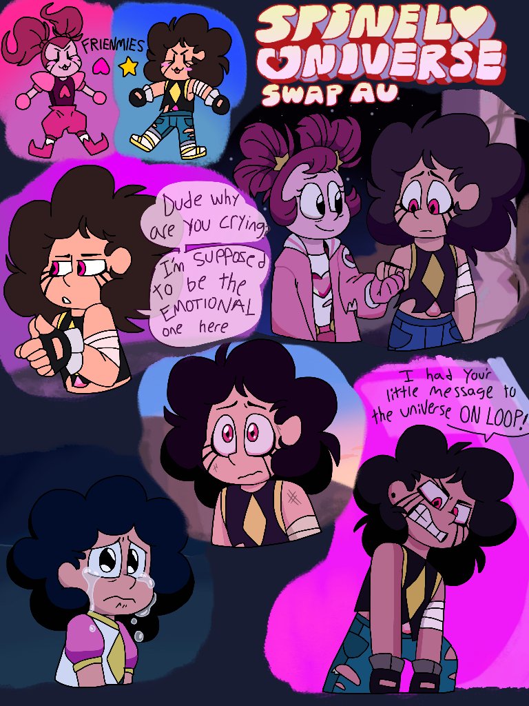 spinel_au's tweet photo. "Hey! Are you Spinel Universe?!"

❤️ SUAU where Steven and Spinel swap roles

❤️ Has lion with him

❤️ Rejuvenator is sword

❤️ Can play Normal and Rejuvenated Steven (Lion as well) 

❤️ N O  L E W D S

❤️ Ships with any Connies or w/chem

Credit to Yomis1527540 for AU and Art! https://t.co/BCiXc6T2Vq