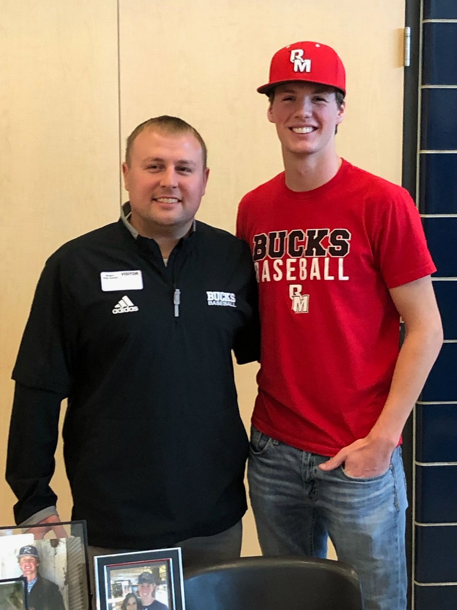 LHP Jace Bray (Rogers HS) inked his commitment to Coach Lance Spigner and #BucksBaseball this afternoon in front of friends, family, and teammates!! #GoBucks