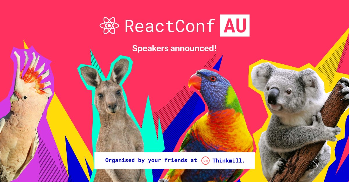 Huzzah! 🎉 #ReactConfAU speakers announced! Meet their friendly faces here 👉 reactconfau.com/speakers  

#ReactConfAU #React #ReactJS #TechConf #Sydney #Australia