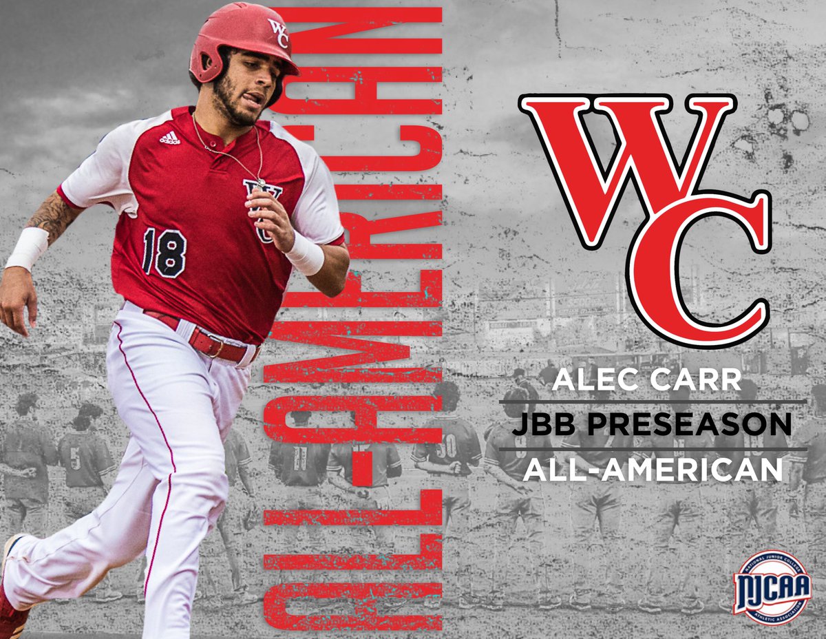 WCJC_Pioneers's tweet image. Congratulations @alec29carr for being named the # 16 overall junior college prospect, and a Preseason All-American!
