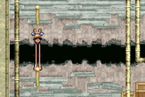 次郎丸 A Twitter 今日のモーニングゲームはgbaの ワンピース ナナツ島の大秘宝 フィールド移動はアクションゲーム風 戦闘はslg風です 戦闘のカットインが多めで楽しい 仲間の数が現在より少なく ナミの武器が棒だったりと 時代を感じさせます レトロ
