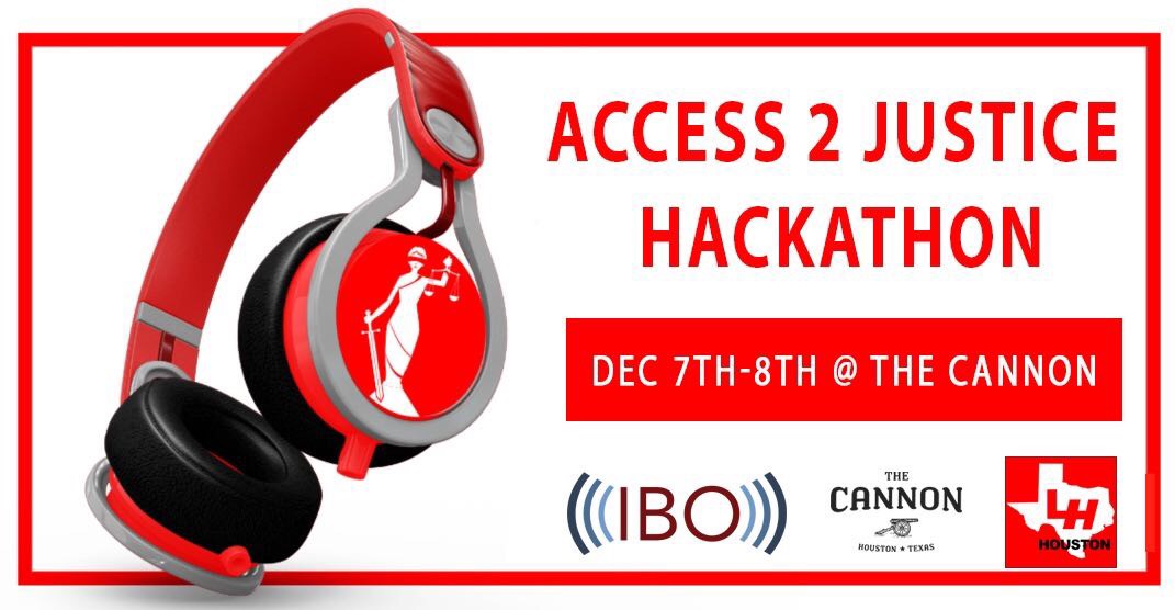 IBOInstitute's tweet image. There's still time to register for the A2J Hackathon! Join us Dec. 7 - 8 as teams from around the globe meet to form the best ideas and develop working prototypes in just over 48 hrs! Join IBO as we host the Houston hackathon . Learn more & register: bit.ly/2XfwzNO