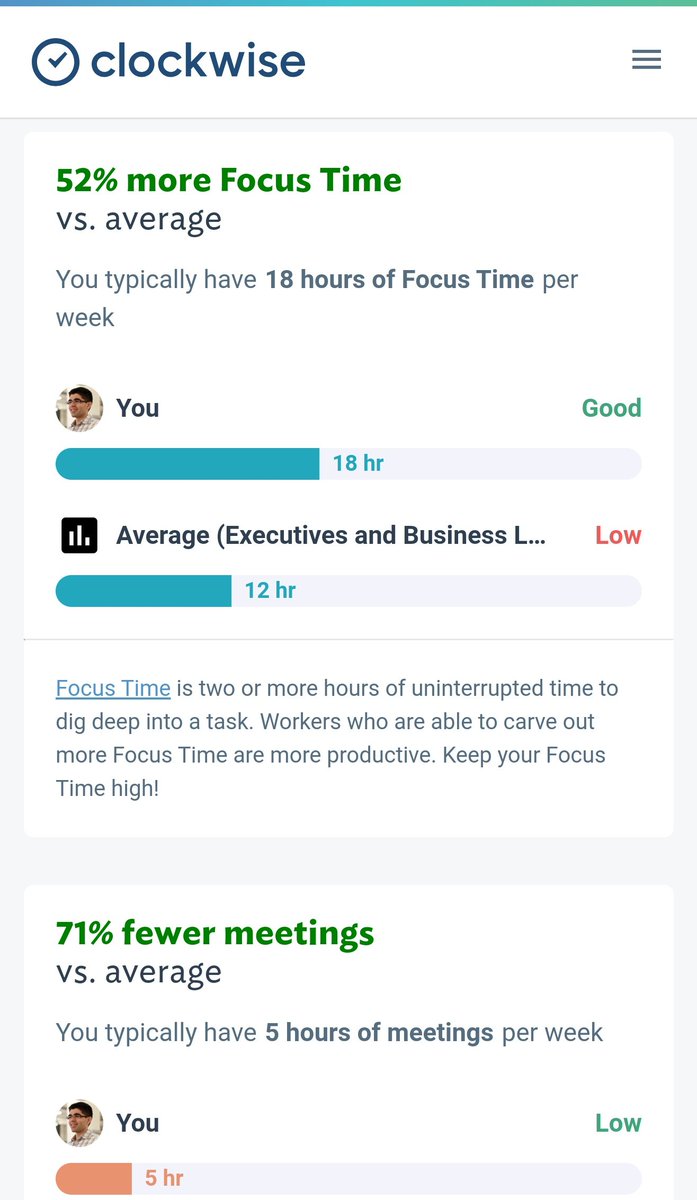 KunalsLab's tweet image. Also, check out these amazing visualizations 🥰

Solid work @martucci (who's in @Day1DesignClub with us) + the @getclockwise design + eng teams!
