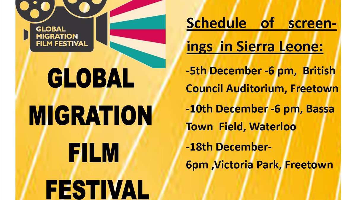 🇸🇱Sierra Leone, are you ready?
The wait is over! The #GMFF2O19 is finally here! Join us tomorrow @ the British Council Auditorium in Freetown for our first screening event.
Time: 6pm-8:30pm.
<a href="/slbritish/">@slBritish</a> <a href="/KellyFergusonBC/">Kelly Ferguson</a> 

ENTRANCE IS FREE
