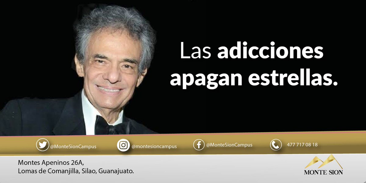 MonteSionCampus's tweet photo. Las #adicciones no desprecian género, edad, estatus social, ideologías, dotes artísticos, etc. 

José José es un icono de la canción en #México y lamentablemente se vio afectado por el alcoholismo desde muy temprana edad. 

Whatsapp 📲: https://t.co/838MKdePDn 👈 https://t.co/LnieNsVVco