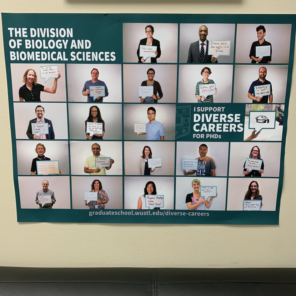 T Nguyen (@thiphd) on Twitter photo .@WUSTLdbbs supports diverse careers for PhDs.
Faculty, staff, & grad student leaders VALUE careers in all sectors. <a href="/WUSTLGrad/">WUSTL Grad School</a> also working to make them visible & viable. graduateschool.wustl.edu/diverse-careers
<a href="/CGSGradEd/">Council of Graduate Schools</a> <a href="/WFTate4/">William F. Tate IV</a> @ehaswell <a href="/Golde_Stanford/">Chris M. Golde</a> #withaphd #AcademicChatter #phdlife .@WUSTLdbbs supports diverse careers for PhDs.
Faculty, staff, & grad student leaders VALUE careers in all sectors. <a href="/WUSTLGrad/">WUSTL Grad School</a> also working to make them visible & viable. graduateschool.wustl.edu/diverse-careers
<a href="/CGSGradEd/">Council of Graduate Schools</a> <a href="/WFTate4/">William F. Tate IV</a> @ehaswell <a href="/Golde_Stanford/">Chris M. Golde</a> #withaphd #AcademicChatter #phdlife