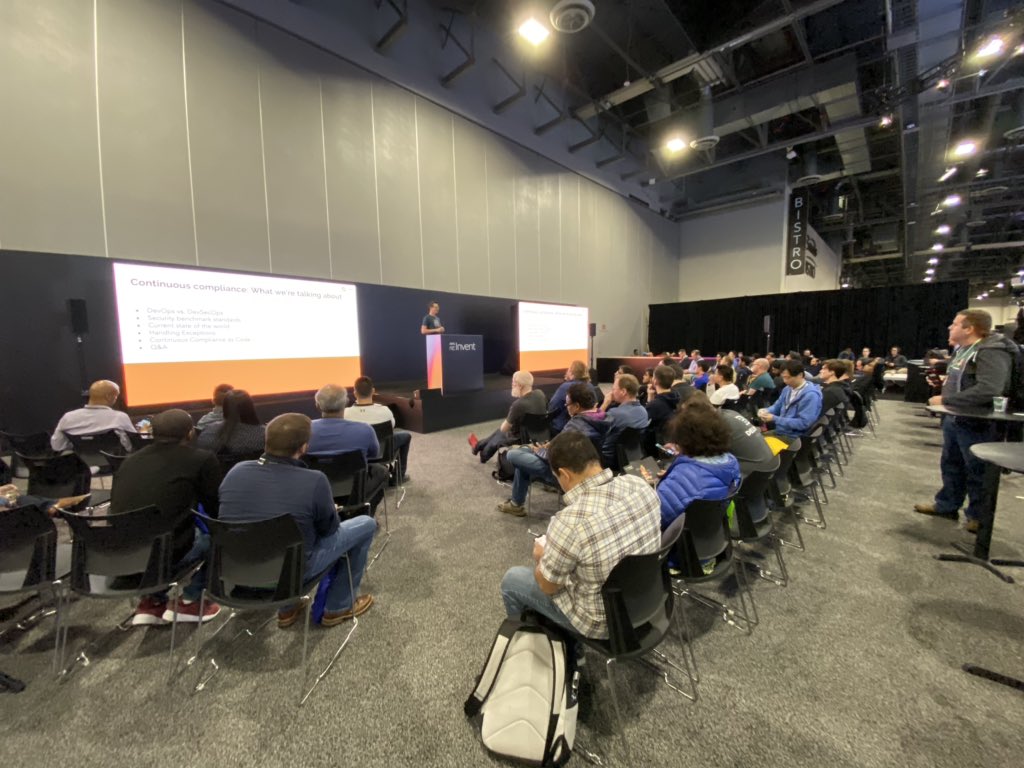 Learn about compliance-as-code and #continuouscompliance using #Chefinspec at #AWSreinvent2019 

<a href="/chef/">Progress Chef</a>