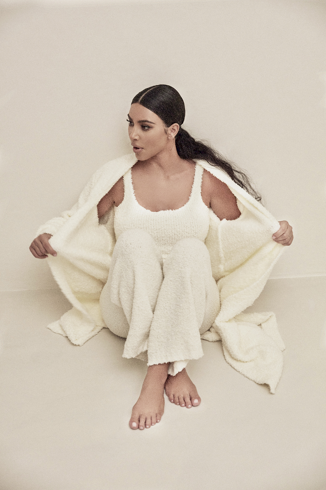 SKIMS on X: .@KimKardashian wears the Cozy Knit Tank ($52), Cozy Knit Pant  ($88), and Cozy Knit Robe ($128) in Bone — part of the luxe new Cozy  Collection launching DECEMBER 9