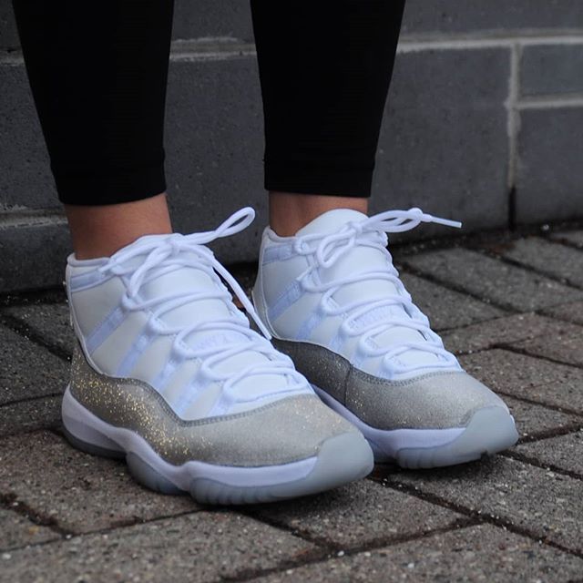 jordan 11 womens metallic silver