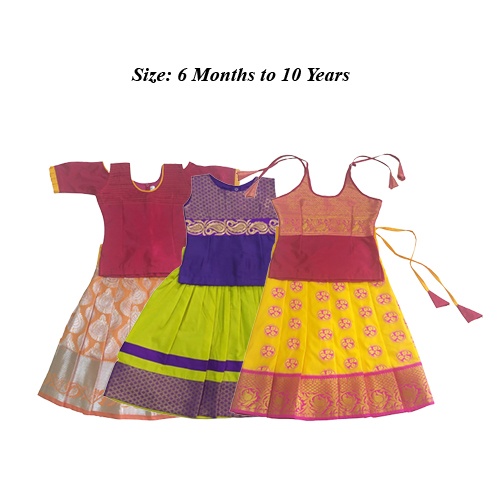 pattu pavadai for 10 months baby