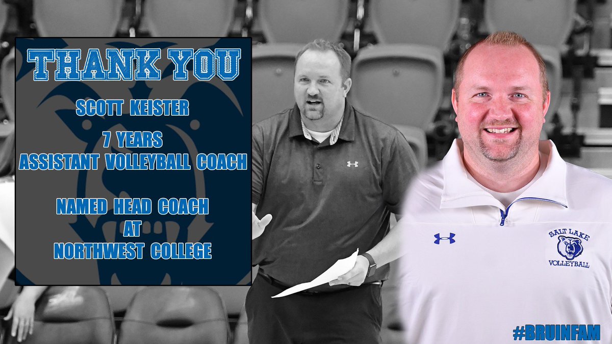 SLCCVolleyball's tweet photo. Congrats to Coach Keister as he will be greatly missed here at Salt Lake Community College as Northwest College gains a great coach, and an even better person to their community!

FULL STORY: https://t.co/Fg4X8AfcMn https://t.co/bJPY5T7rUD