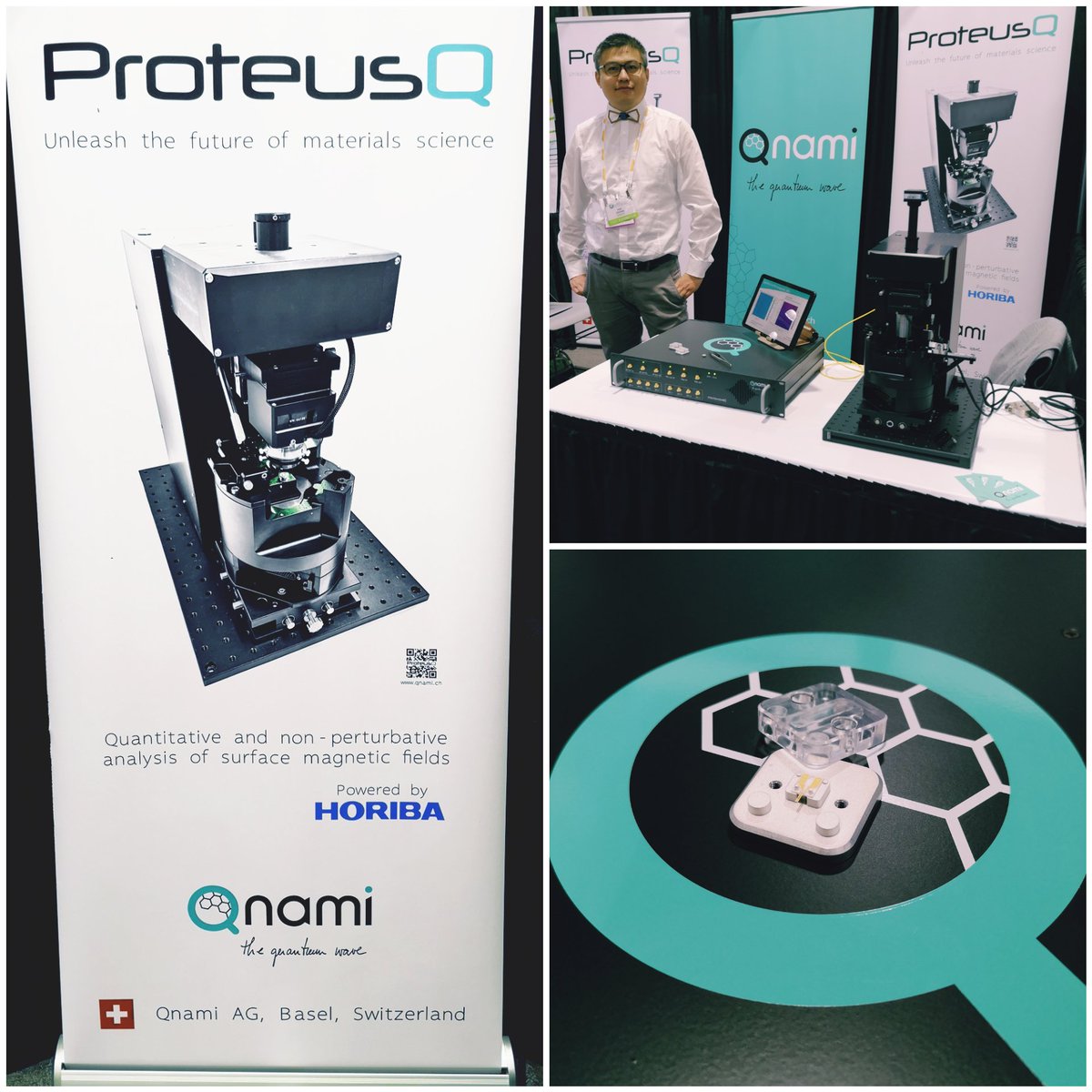 Closing the year with the presentation of our quantum microscope, the #ProteusQ, developed with @HORIBA_jp at #MRS2019 💎🔬🇨🇭😀 #quantumwave