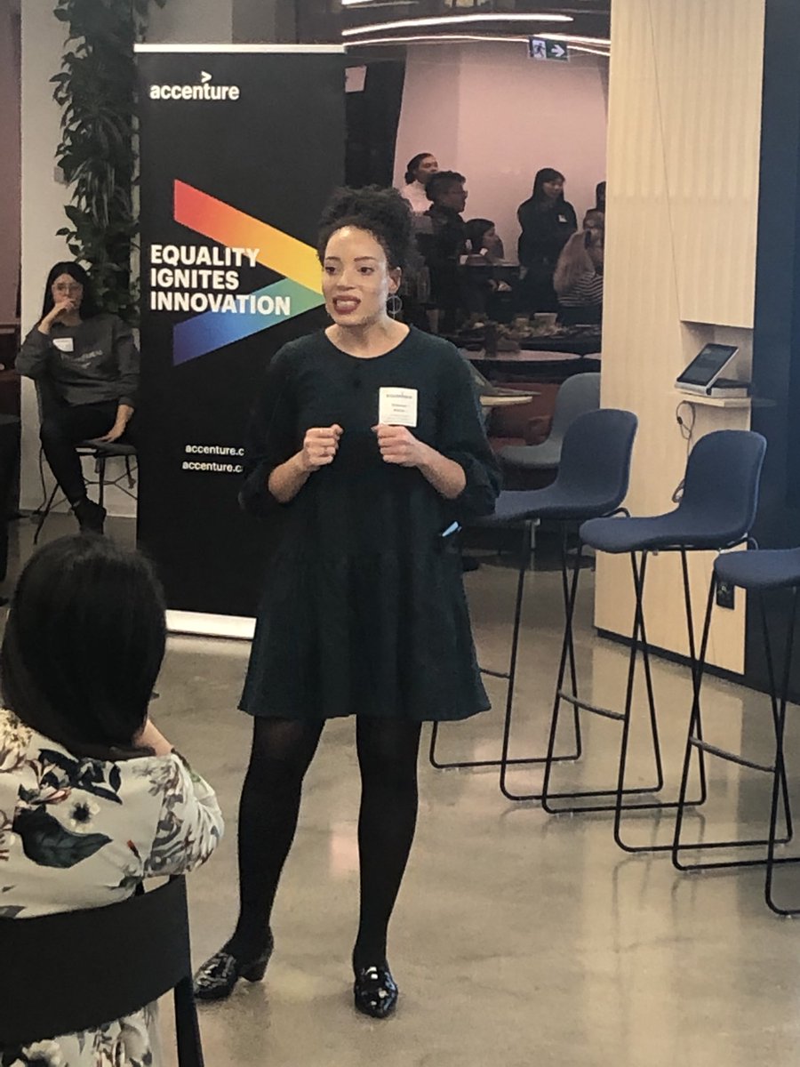 SGardinerCanada's tweet photo. ⁦⁦@MirandaMcKie⁩ kicking of the women in stem event held at ⁦@AccentureCanada⁩ - great discussion on using AI and data to help identify how to increase women in stem participation https://t.co/FkJ3e5Cqkb