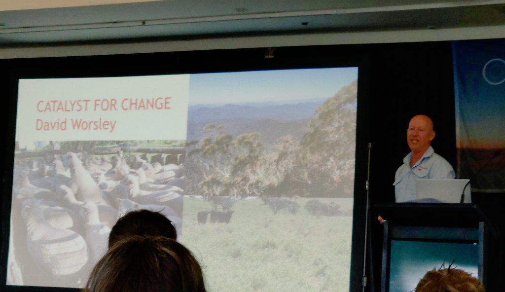 AWMSociety's tweet photo. Congratulations David Worsley for winning the AWMS 2018 Practical Management Award. Today he is presenting it at #AWMS2019, his project involved bringing together scientific research and practicioners with landholders to create real outcomes https://t.co/axRZV8g8i0