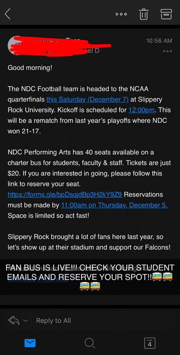 BSU_NDC's tweet photo. To all NDC students!!! If youre interested in going to the football game this Saturday, but don’t have a ride... https://t.co/n0EEzxJXtL