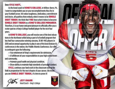haff_kyle's tweet photo. I am excited to have have received an offer to play football at @KingsMonarchs thank you @KingsCollegeFB @jeff_knarr https://t.co/Pg7q5C5Fhr