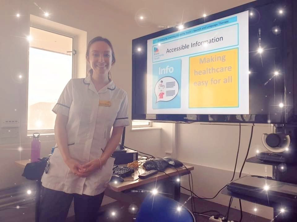 MichelleD_RNLD's tweet image. Fab teaching session today for LD Champions  @NorthBristolNHS learning about alternative ways of communicating &amp;amp; how to develop accessible information.Well attended &amp;amp; engaged group of staff passionate about improving care for patients #LDPledge #nbtproud @LynSandlesRNLD