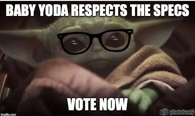 Deny Baby Yoda, you cannot. Vote for me, you should! (The voting ends tomorrow night at midnight!) #RespectTheSpecs #DawgsOnTop

lougrozaaward.com/19finalists