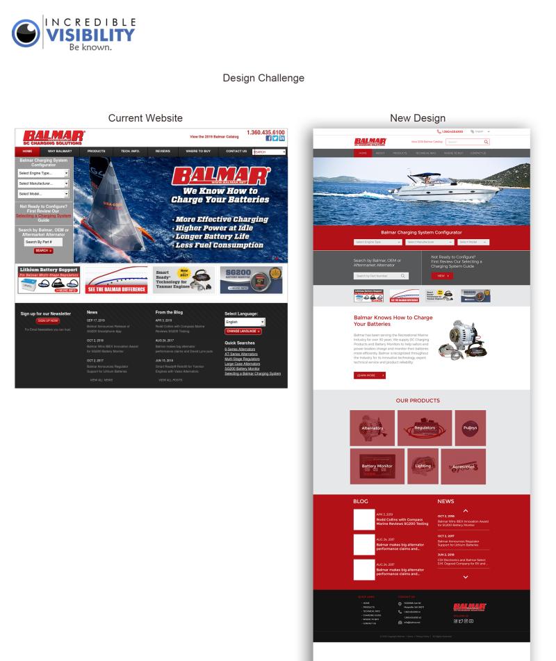 Revealing Last Weeks Winner @balmar 

Goal: Increase lead generation. Overall consistent branding and improved user experience

let us know which version you prefer and why? 

Follow our page and keep up with the latest challenges. Winner will be announced on next weeks post.