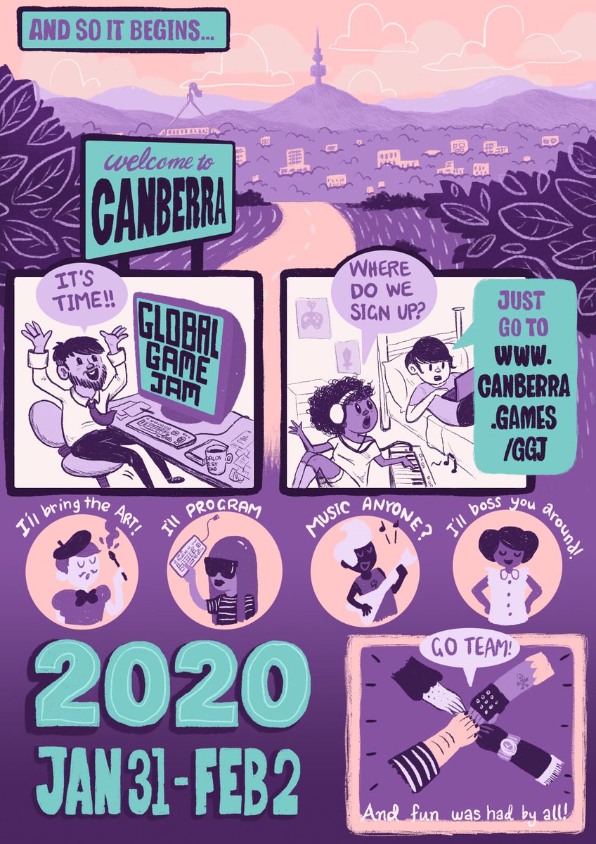 Shy Kids Club (@_shykidsclub) on Twitter photo Woo! we are organising the <a href="/globalgamejam/">GlobalGameJam</a> in Canberra again!
If ya wanna be part of the Canberra jam head to canberra.games/ggj
<a href="/ShykidNic/">Nicole Lawson</a> made the awesome poster!
Big thanks to venue sponsor <a href="/AIEedu/">Academy of Interactive Entertainment (AIE) RTO 880</a> Woo! we are organising the <a href="/globalgamejam/">GlobalGameJam</a> in Canberra again!
If ya wanna be part of the Canberra jam head to canberra.games/ggj
<a href="/ShykidNic/">Nicole Lawson</a> made the awesome poster!
Big thanks to venue sponsor <a href="/AIEedu/">Academy of Interactive Entertainment (AIE) RTO 880</a>