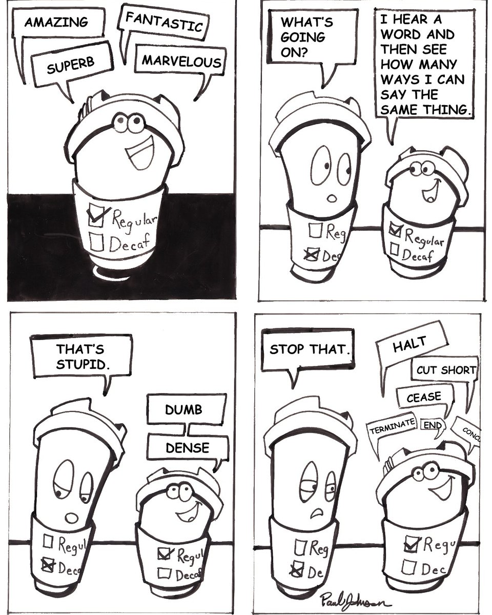 RegularDecaf's tweet photo. Word association.
#webcomics #webcomic #humor #instacomics #instacomic #laugh #wordassociation #comicstrip #funny #regularcoffee #regulardecaf #coffee #coffeelover #coffeecups #decaf https://t.co/1pvheOvFI9