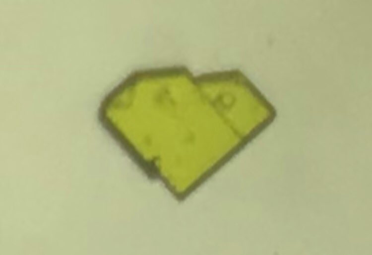 Jsperling91's tweet image. This crystal of a neodymium compound kind of looks like a broken heart. Sorry for your pain, neodymium i hope you feel better. #fblockrocks #realtimechem #crystalz