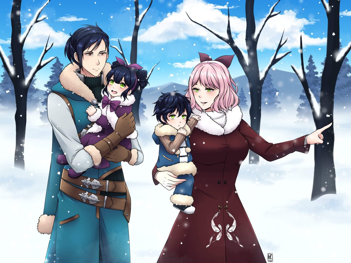 //Winter outing~ 
I really love Emily and Mason 😭💕 I can't wait to get some art of them as teens just because :^) 

(C) @/Giresque