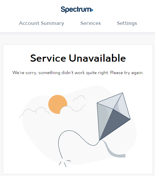 Rich_Prescott's tweet photo. @Ask_Spectrum Trying to pay my bill for the past 24 hours and I get this every time.  Site issue? https://t.co/8NCSKxDMNB