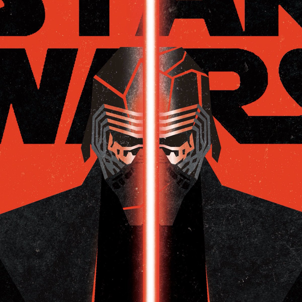 スターウォーズ のカイロ・レンくん 自ら壊したマスクを赤い継ぎ目にし