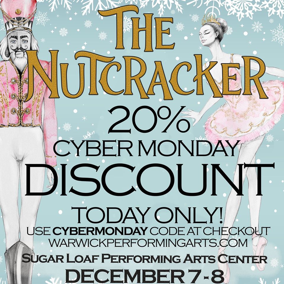CYBER MONDAY SALE -TODAY ONLY!
Grab Tickets to see the Warwick Center for the Performing Arts's The Nutcracker! 

bit.ly/Nutcracker_SLP…