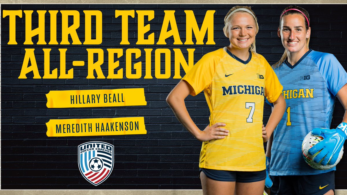 umichwsoccer's tweet photo. Junior @hillarybeall and sophomore @meredith9914 were named Third Team All-North Region by the @UnitedCoaches!

#GoBlue 〽️ https://t.co/ctj9djg9Ao