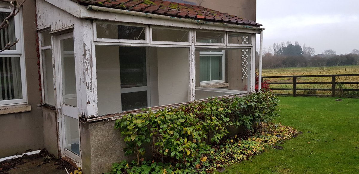 WindowSolution6's tweet photo. We transformed this tired old rotten conservatory built in the 70s into a nice fresh useable room. Manufactured by @york_trade #eurocellplc #planitherm #installationphotos #happycustomer https://t.co/ZLuYoAHjcl