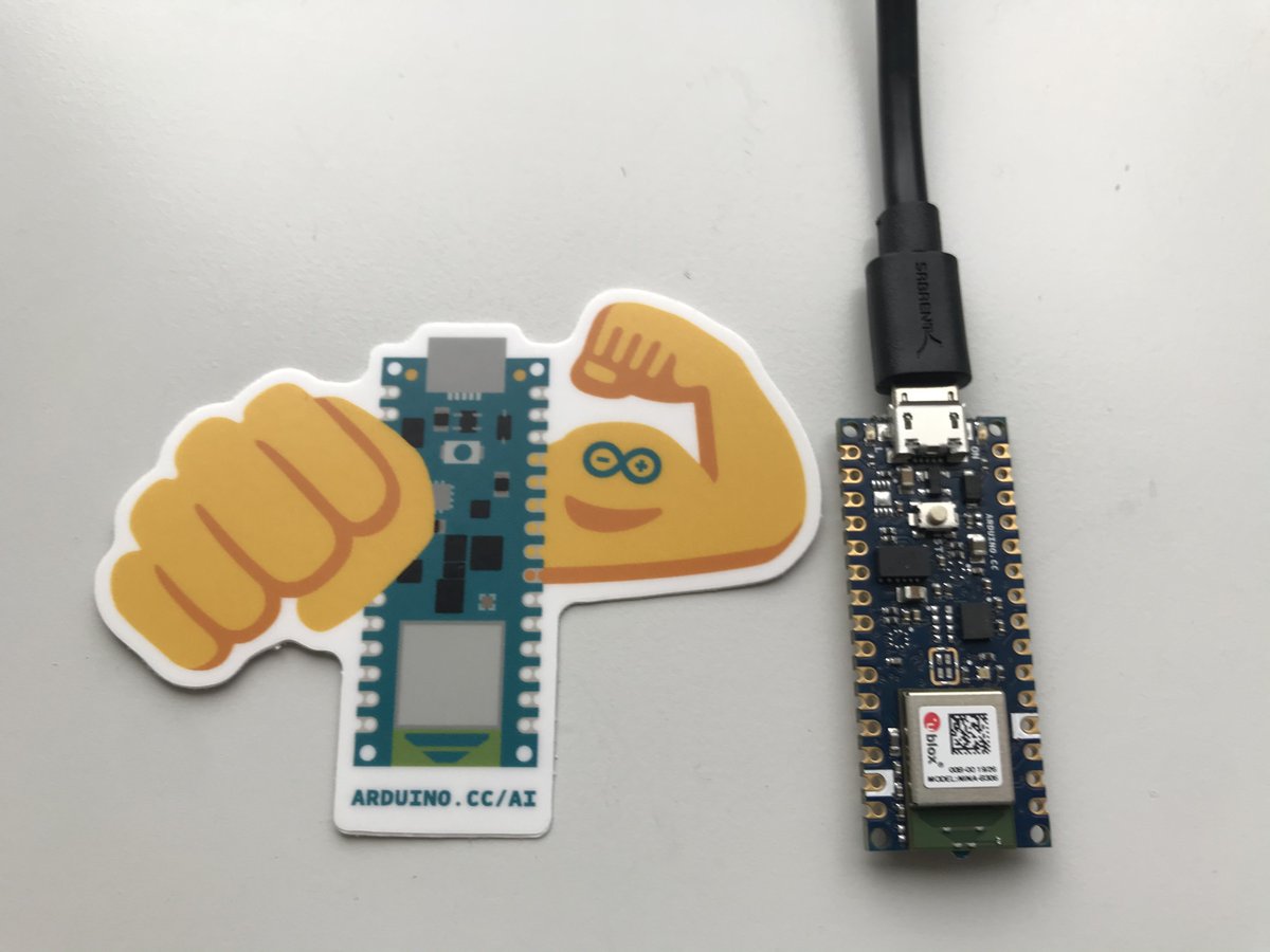 doncoleman's tweet photo. The materials from today's TinyML workshop at #ArmAIoTDevSummit are online. Grab an @arduino Nano 33 BLE board and follow along https://t.co/3J4lN64Z6z https://t.co/28KD2h8rZ6