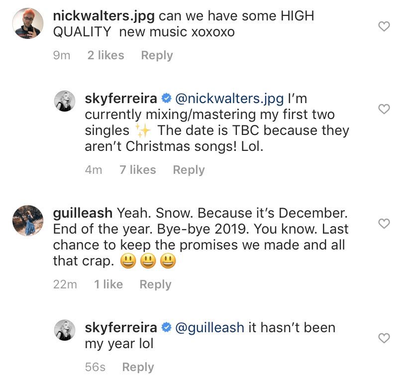 Sky Ferreira Updates on Twitter: &amp;quot;Sky is currently mixing her FIRST two  singles which are coming soon! 🧐 https://t.co/JBNkCqSr9C&amp;quot; / Twitter