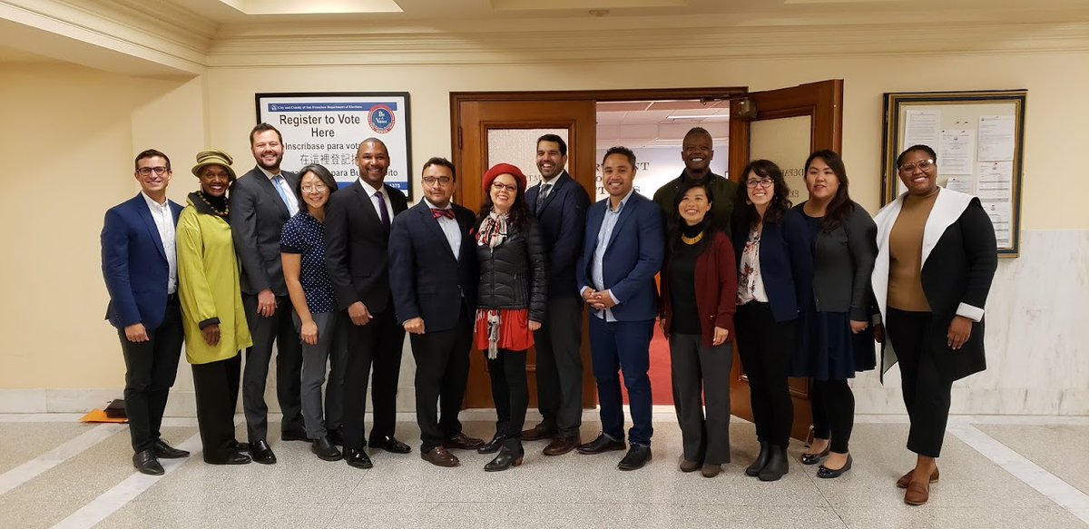 SFDems4Justice's tweet photo. Today the Social Justice Democrats filed to run for the SF Democratic Party, pledging to fight for middle class &amp; low-income San Franciscans, making the party accessible to  underrepresented communities, &amp; continuing to strengthen progressive labor efforts https://t.co/trJC4Cs5ni