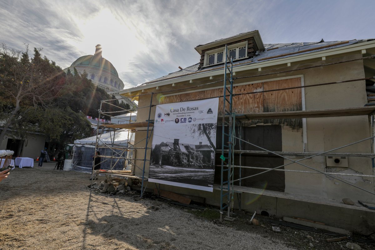 MayorOfLA's tweet photo. Breaking ground on Casa de Rosas, a #PropHHH-funded site that will soon welcome homeless veterans indoors.

This is just one of 149 supportive housing projects already open or in the pipeline to help confront the homelessness crisis. https://t.co/pD25GRllfA