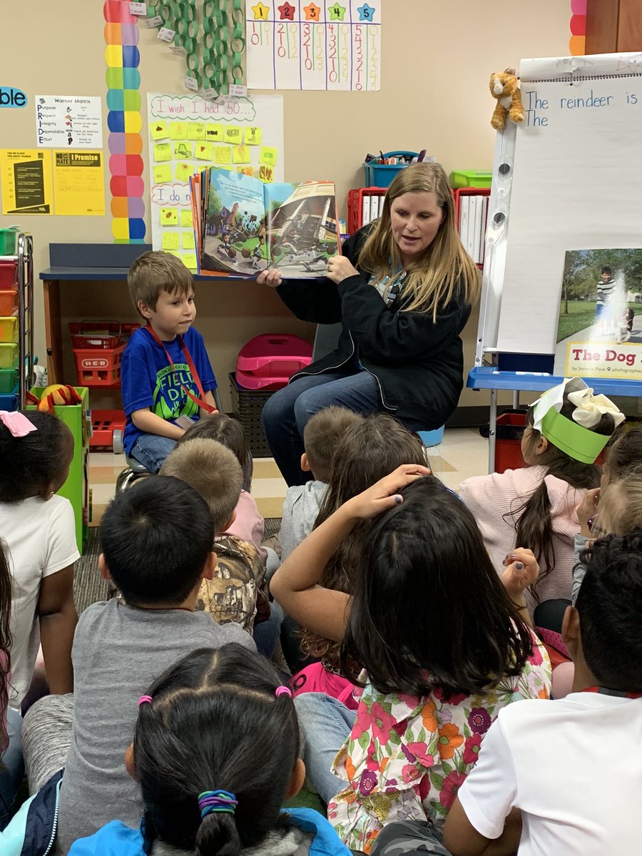 Love when great teacher stop by to share books with our class.  Thank you <a href="/mrs_serrato4/">Laci Serrato</a> for the great book about never giving up and believing in yourself.  <a href="/WarnerCFISD/">Warner Elementary</a>