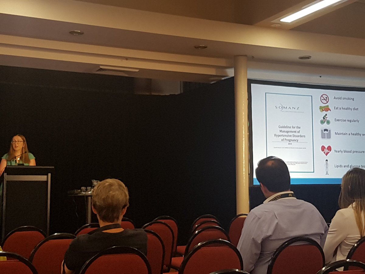 Very interesting talk from <a href="/MelHutchesson/">A/Prof Melinda Hutchesson</a> about the importance of understanding the modifiable risk factors of CVD among women with a history of hypertensive disorders of pregnancy at #nsaasm2019 <a href="/nutsocaus/">NSA</a>