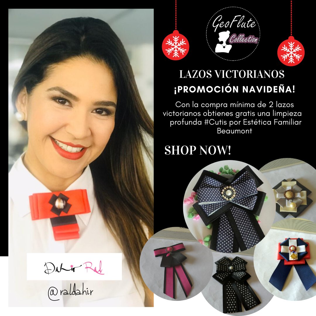 GeoFuteCollect's tweet photo. Tenemos Promoción Navideña.... Con la compra de dos lazos victorianos obtienes gratis una limpieza profunda por Estética Familiar Beaumont @sandimarg38 @RALDAHIR https://t.co/SVQ8pvxf9k
