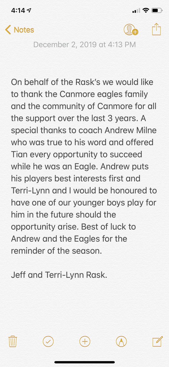 JeffRask24's tweet photo. Thanks to @canmoreeagles from the Rask family. https://t.co/AjtsqyPxEU