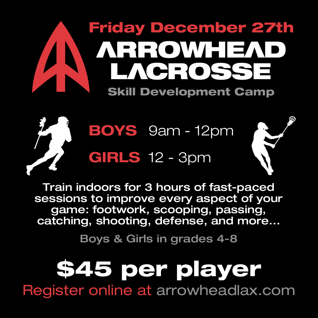 arrowheadlax's tweet photo. Join us on Friday December 27th for our Skill Development Camp @nation9sports - register online at https://t.co/KA0oXoTfVm. #train #develop #achieve https://t.co/hpGAOZLskN