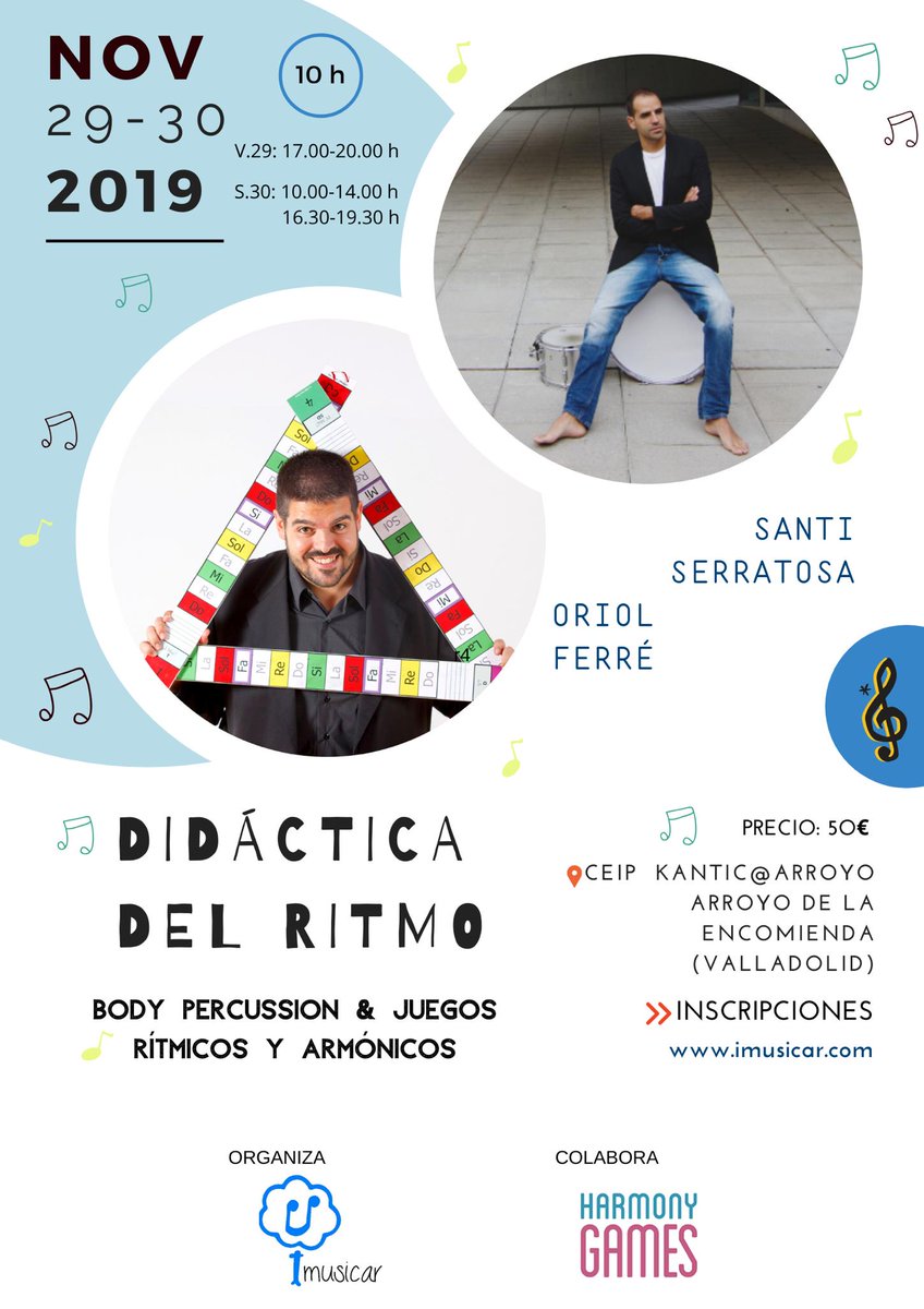 Proyecto Imusicar (@imusicar) on Twitter photo Queremos agradecer al <a href="/ceipkantica/">CEIP Kantic@Arroyo</a> y a <a href="/AytoArroyo/">Ayuntamiento de Arroyo de la Encomienda</a> la cesión de sus espacios para hacer realidad la primera formación propia de nuestra asociación con <a href="/SantiSerratosa/">Santi Serratosa</a> y <a href="/Oriol_Ferre/">Oriol Ferré Puntos</a>: "Didáctica del ritmo" #YoImusico #YoSoyDeMúsica <a href="/YoSoyDeMusica/">#YoSoyDeMúsica</a> <a href="/coaemcoaem/">coaem</a> <a href="/C_ConEuterpe/">Congreso Con Euterpe</a> Queremos agradecer al <a href="/ceipkantica/">CEIP Kantic@Arroyo</a> y a <a href="/AytoArroyo/">Ayuntamiento de Arroyo de la Encomienda</a> la cesión de sus espacios para hacer realidad la primera formación propia de nuestra asociación con <a href="/SantiSerratosa/">Santi Serratosa</a> y <a href="/Oriol_Ferre/">Oriol Ferré Puntos</a>: "Didáctica del ritmo" #YoImusico #YoSoyDeMúsica <a href="/YoSoyDeMusica/">#YoSoyDeMúsica</a> <a href="/coaemcoaem/">coaem</a> <a href="/C_ConEuterpe/">Congreso Con Euterpe</a>