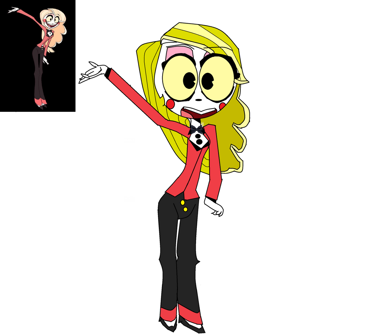 FazbearDash's tweet photo. un dibujo de charlie de #HazbinHotelFanart  jejej que tal me salio https://t.co/lVkoSirYsr