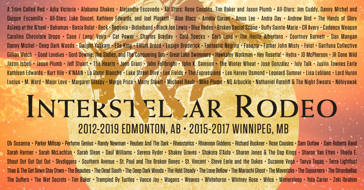 8 years (and 11 festivals) of being awesome:
Interstellar Rodeo says goodbye.

Read the full post here: bit.ly/InterstellarRo…

#iRodeoYEG #iRodeoWPG #JustBeAwesome