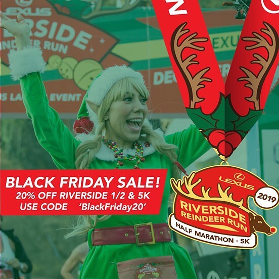 VenturaMarathon's tweet photo. Our friends @laceuprunning are running a big Black Friday/Cyber Monday sale. Save 20% on the Riverside half marathon and 5k on December 8 with code "BlackFriday20". Offer expires at midnight! Link in their bio. #lexuslaceup #medalmonday #cybermonday #riv… https://t.co/OEkWgKCtFb https://t.co/5fushEu69R
