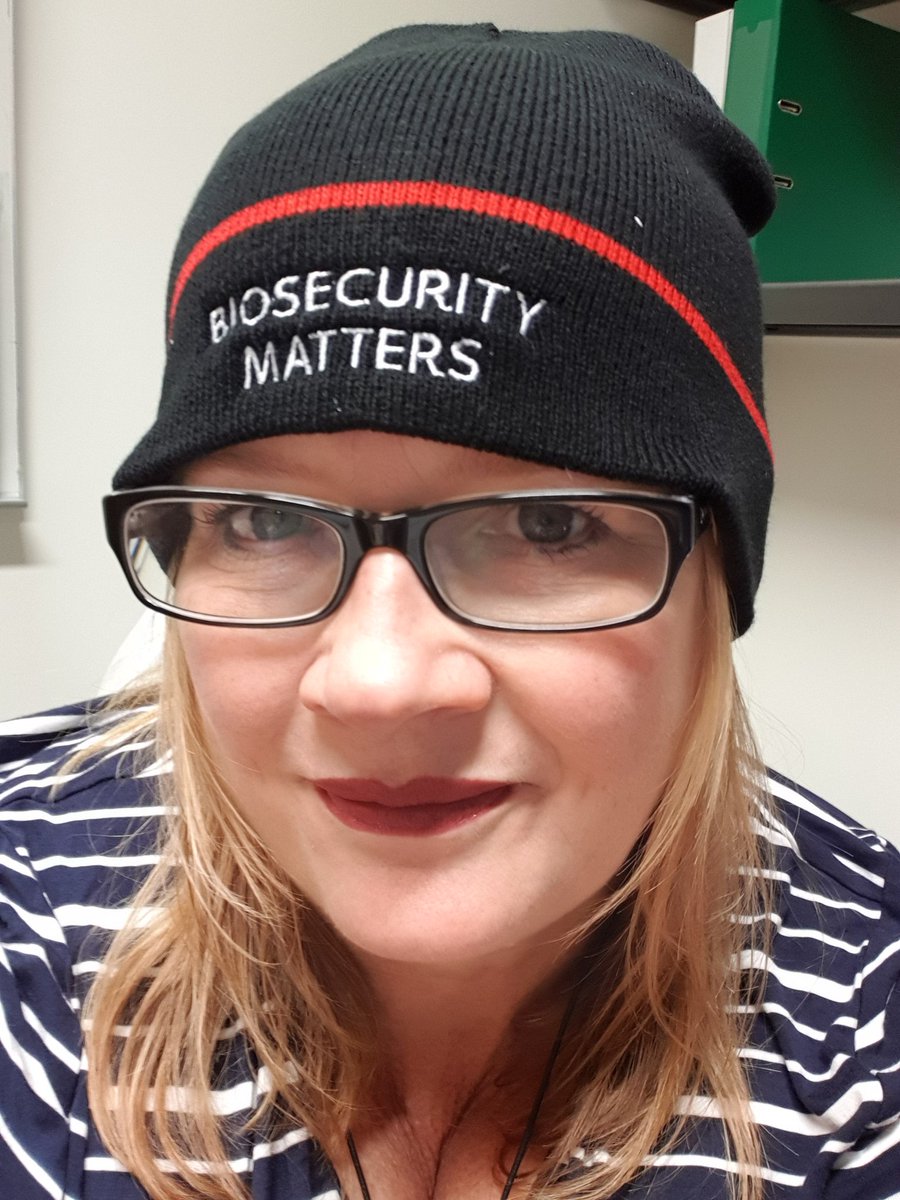 DrMelissaMcEwen's tweet image. It is almost cold enough in Canberra to get away with wearing my excellent new hat for real.  #biosecuritymatters