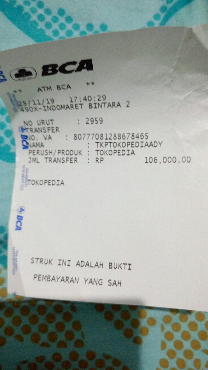 ady_tock's tweet photo. @tokopedia barangnya kok gak dikirim ya, padahal dr tgl 25-11-2019 lho... https://t.co/3Uzy2ECs8z