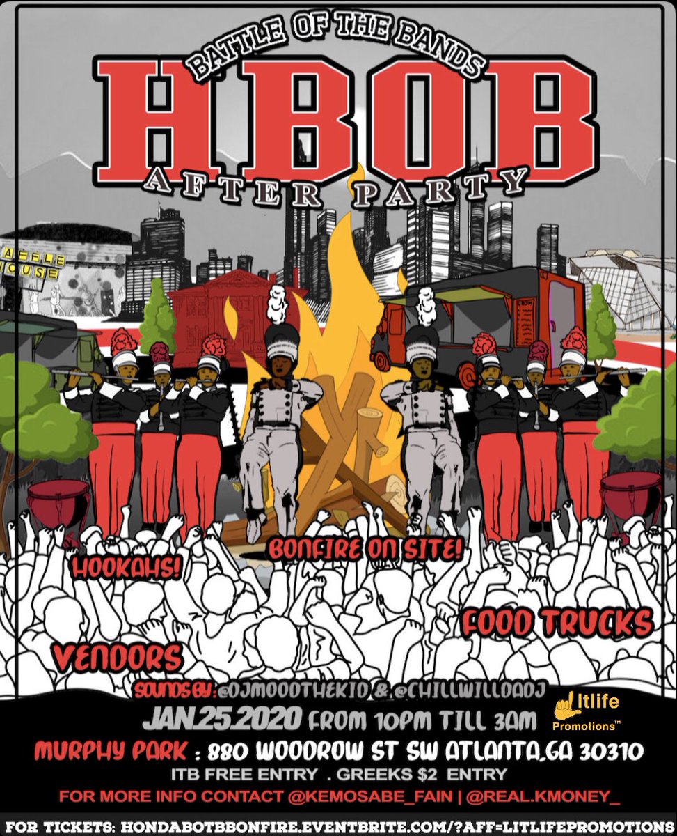 OMG_ItsCJ's tweet photo. Calling all band geeks and greeks... #hondabattleofthebands has returned!! After the show pull up to #HONDABOTBBONFIRE🎺🥁🔥 for an experience you wont forget‼️
#hondabattleofthebands #HBOB2020 #PVAMU #BCU #benedictcollege #FAMU #GSU #hamptonuniversity #JSU #NCAT #TSU https://t.co/07S7T9tbp1