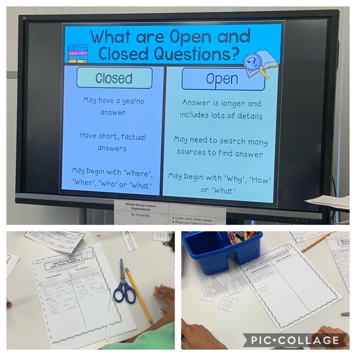 MrsPhillipsLMS's tweet photo. 5th grade Ss learn what makes a strong research question! #SESSharks #SESlibrary https://t.co/f8HoHVVKMz