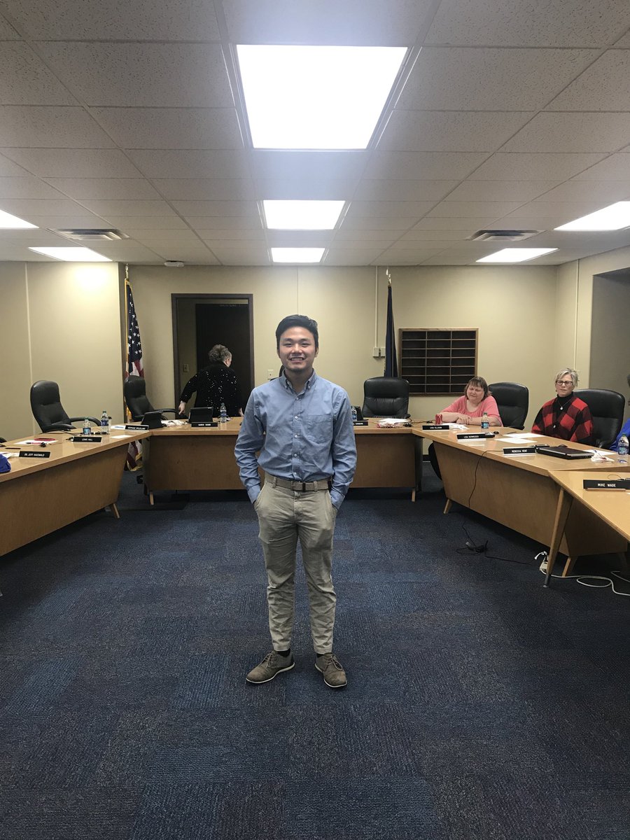 Kats_Principal's tweet photo. Honoring Gene Yang tonight at the Kokomo school board for his honor as national merit commended scholar! Gene is heading to ⁦@DukeU⁩ On a full ride scholarship!!! #legacymatters https://t.co/ncikz46uz7